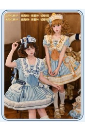 Twin Bears Antique Navy Bear Low Waist OP and Set(2nd Pre-Order/3 Colours/Full Payment Without Shipping)